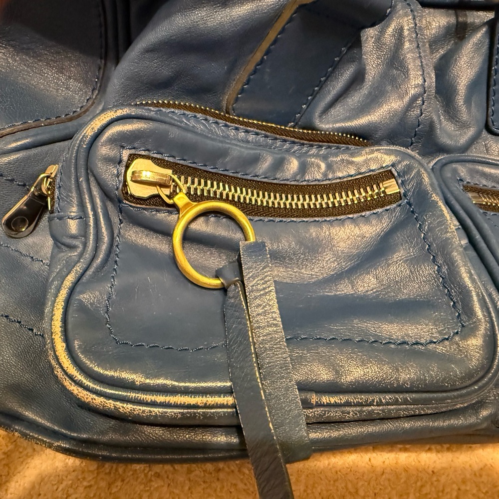 Vintage Chloe Betty Blue Leather Shoulder Bag - Picture 13 of 16